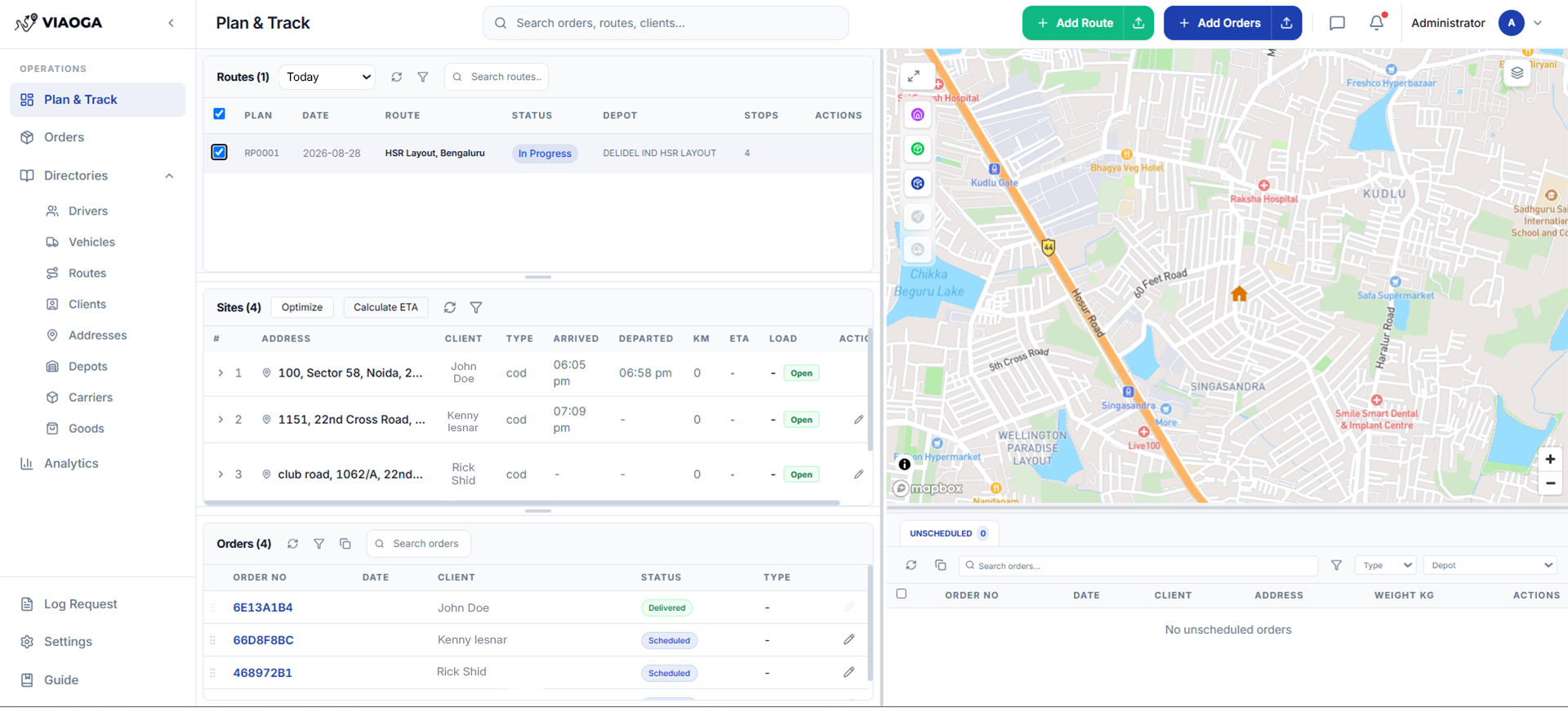 VIAOGA Dashboard